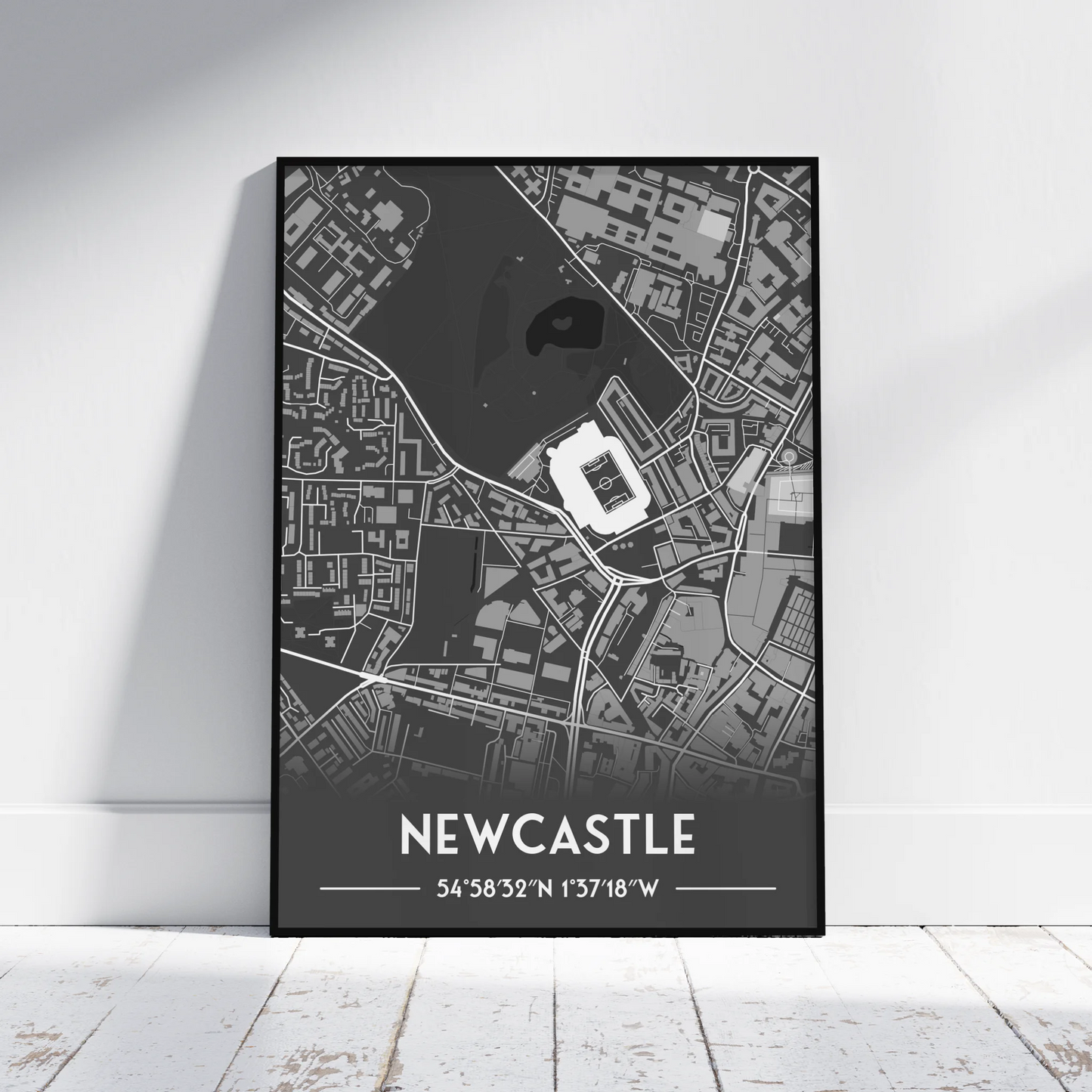 Newcastle - Stadium Map Poster - Fans Favourites