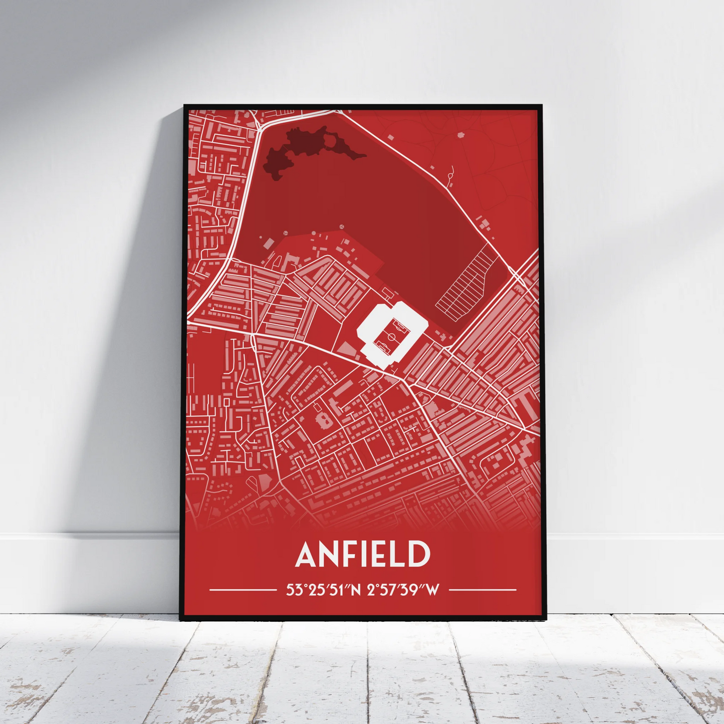 Anfield Liverpool - Stadium Map Poster - Fans Favourites