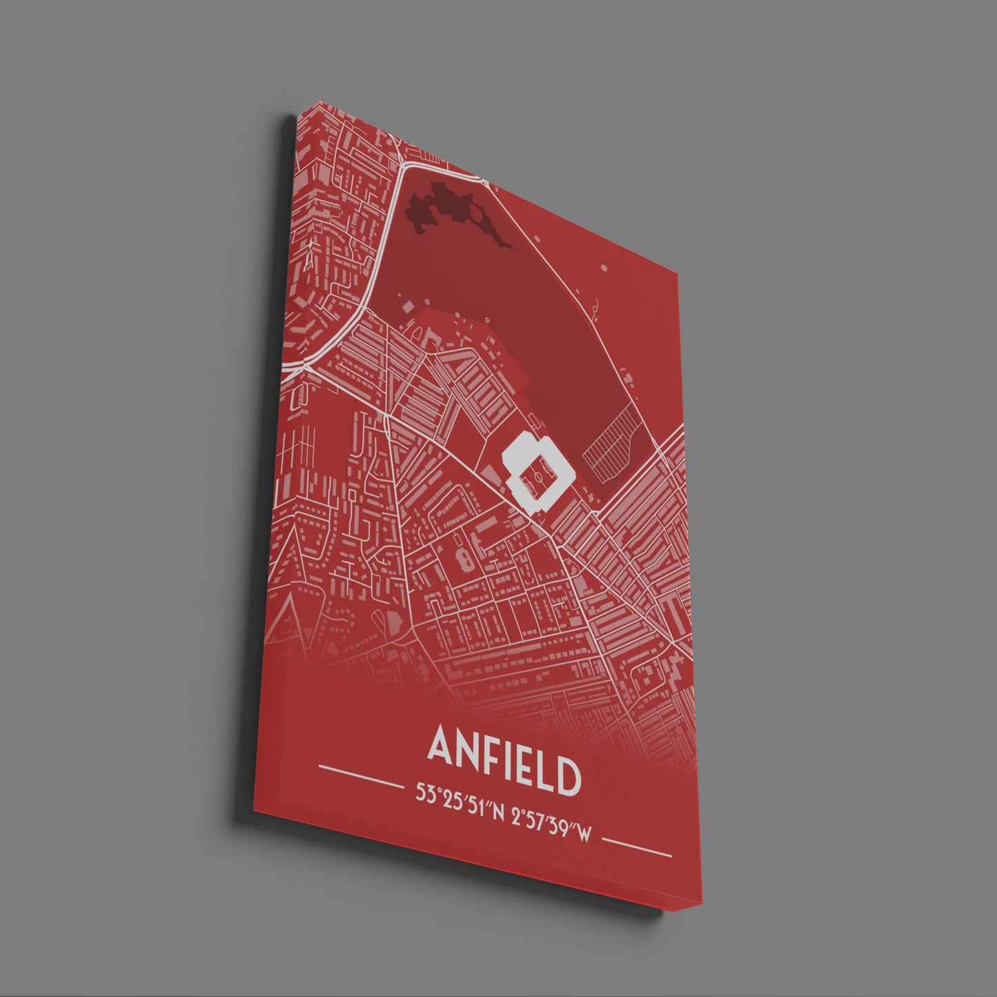Anfield Liverpool - Stadium Map Poster - Fans Favourites