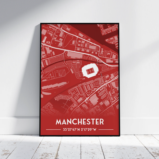 Man United - Stadium Map Poster - Fans Favourites