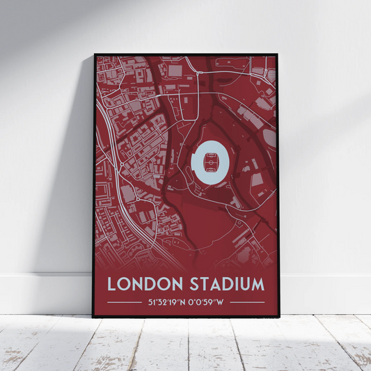 West Ham - Stadium Map Poster - Fans Favourites