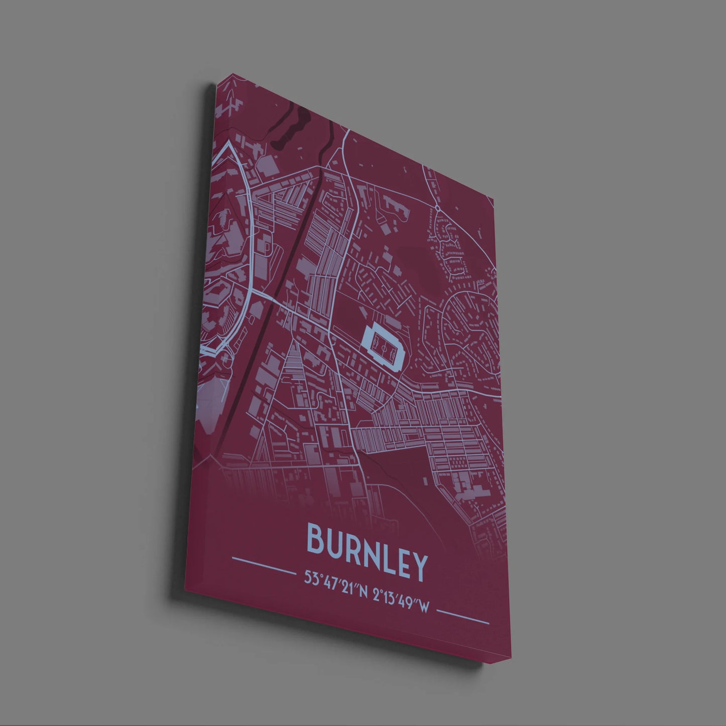 Turf Moor Burnley - Stadium Map Poster - Fans Favourites