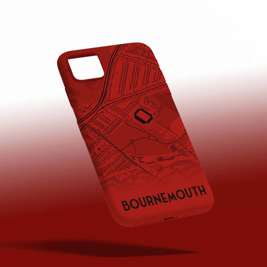 Bournemouth Stadium Map - Phone Case Poster - Fans Favourites