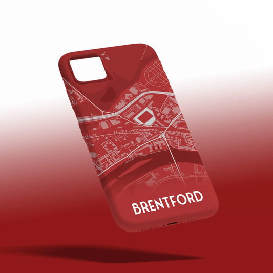 Brentford Stadium Map - Phone Case Poster - Fans Favourites