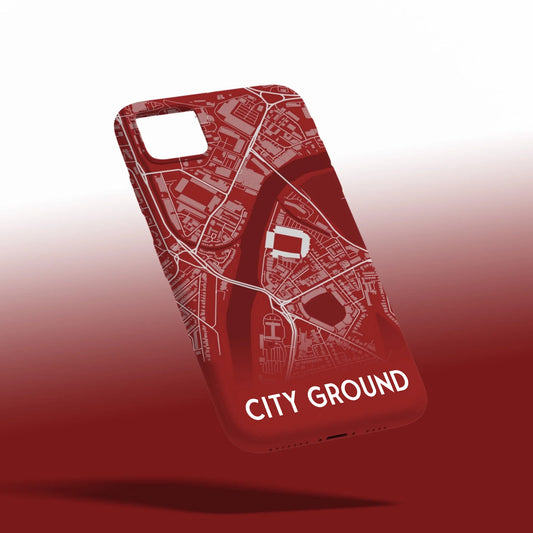 Nottingham Stadium Map - Phone Case Poster - Fans Favourites