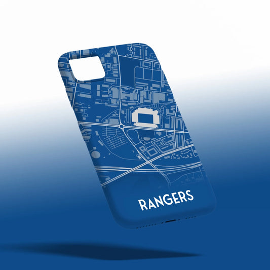 Rangers Stadium Map - Phone Case Poster - Fans Favourites