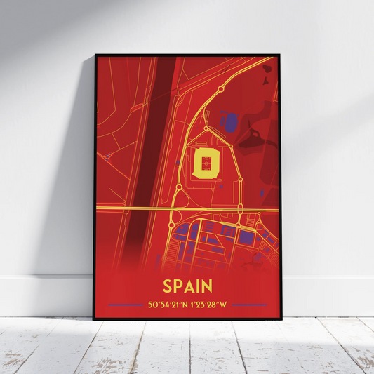 Spain - Stadium Map Poster - Fans Favourites