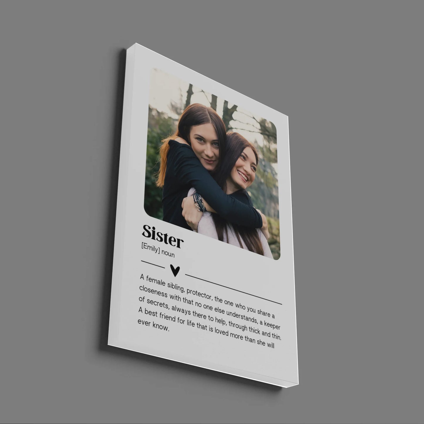 Sister Definition Print - Personalised Gift Poster - Fans Favourites