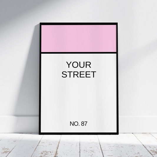 Street Name - Personalised Gift Poster - Fans Favourites