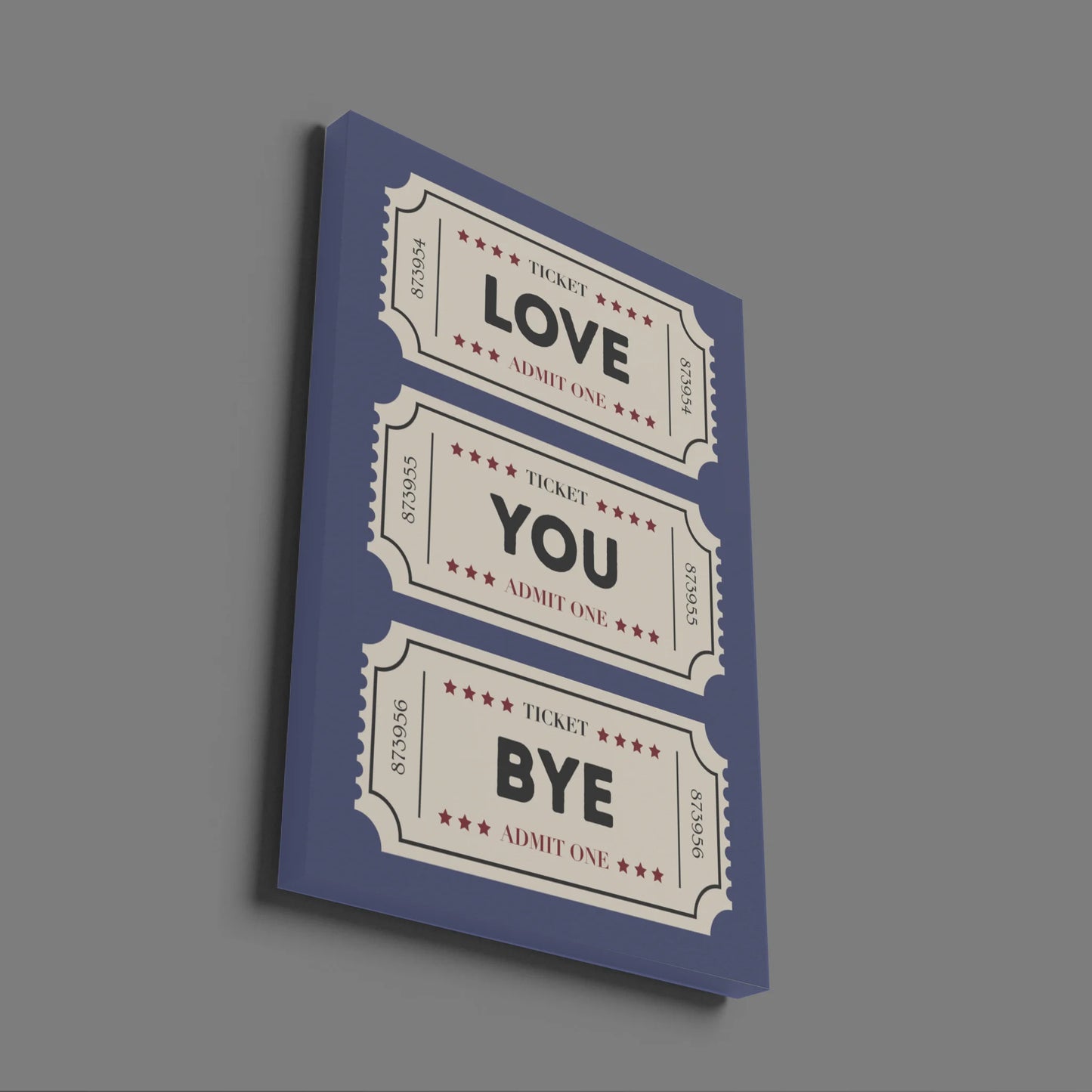 Love You Bye Movie Tickets - Personalised Gift Poster - Fans Favourites
