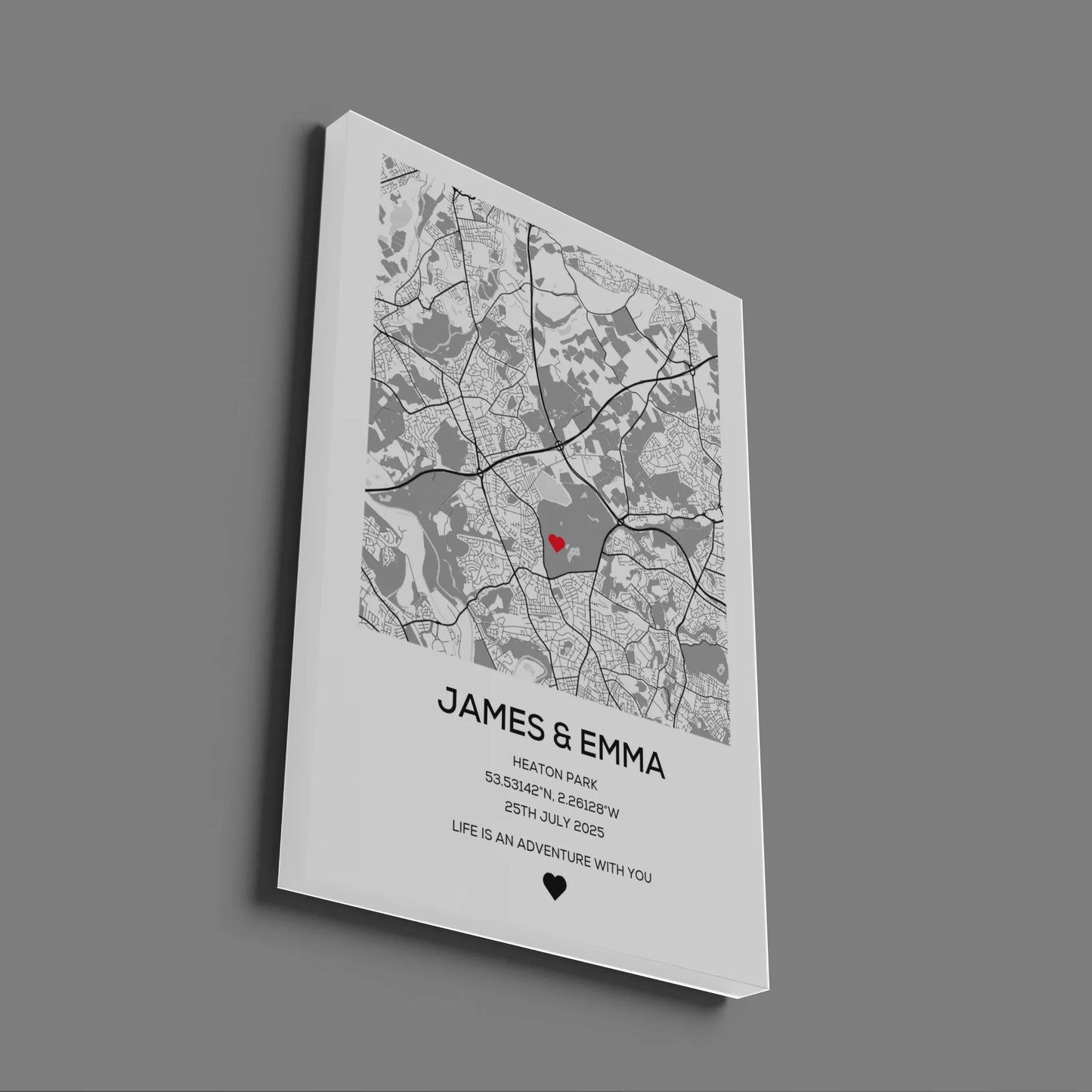 Couples Map - Personalised Gift