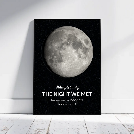 The Moon When We Met - Personalised Gift